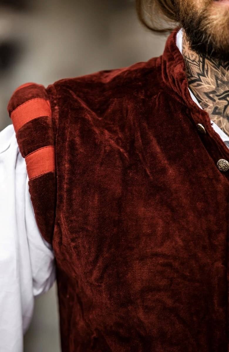 ​​Middeleeuwse Heren Gilet in Bord.rood