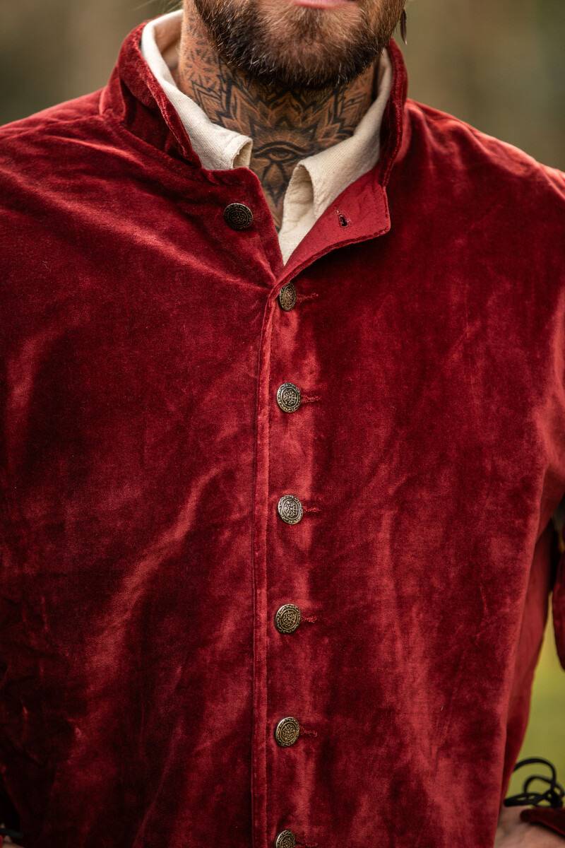Middeleeuws Heren Jack-Jasje in Rood
