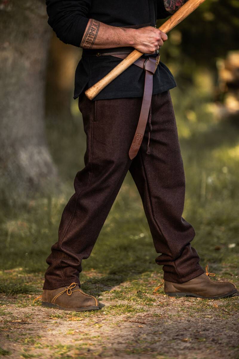 Mittelalter Hose in Braun in Wolle
