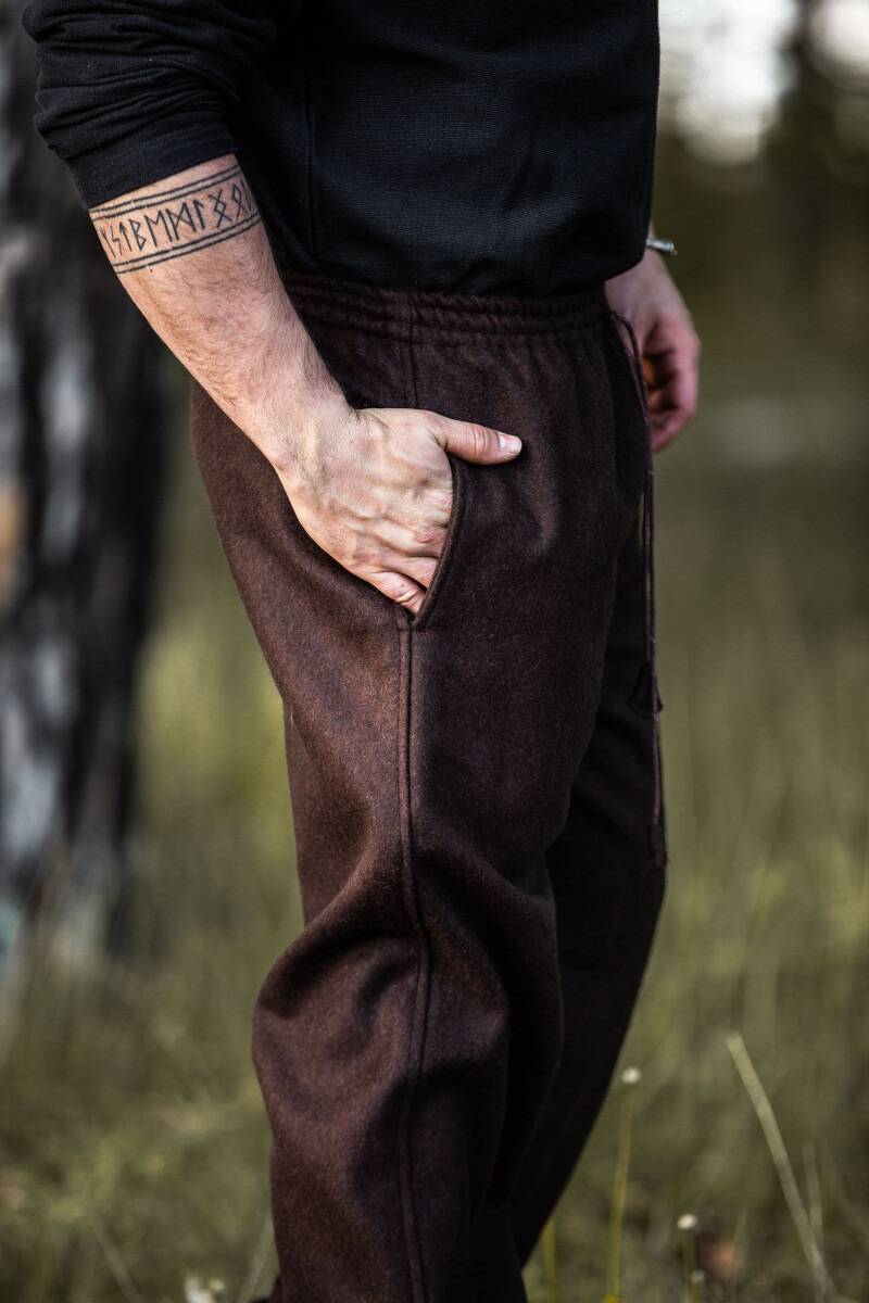 Mittelalter Hose in Braun in Wolle