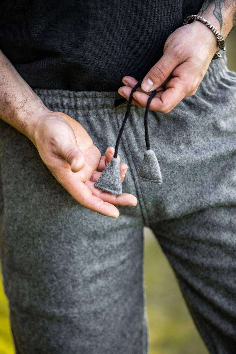 Mittelalter Hose in Grau in Wolle
