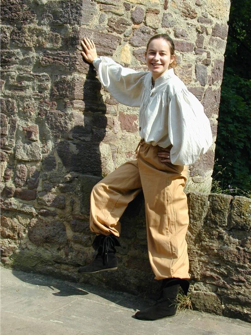 Mittelalter Hose in Honigbraun in Baumwolle