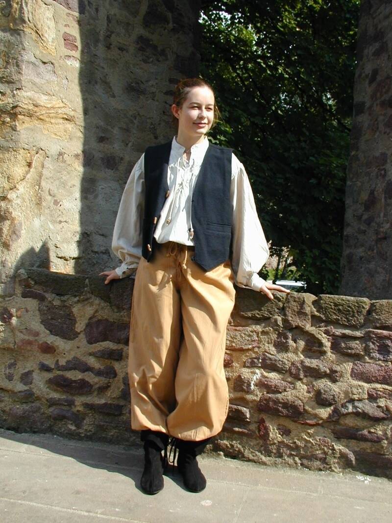 Mittelalter Hose in Honigbraun in Baumwolle