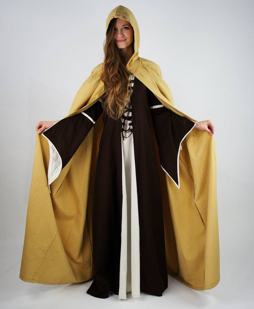 ​Middeleeuwse Cape Katoen in Honingbruin​, 150 cm