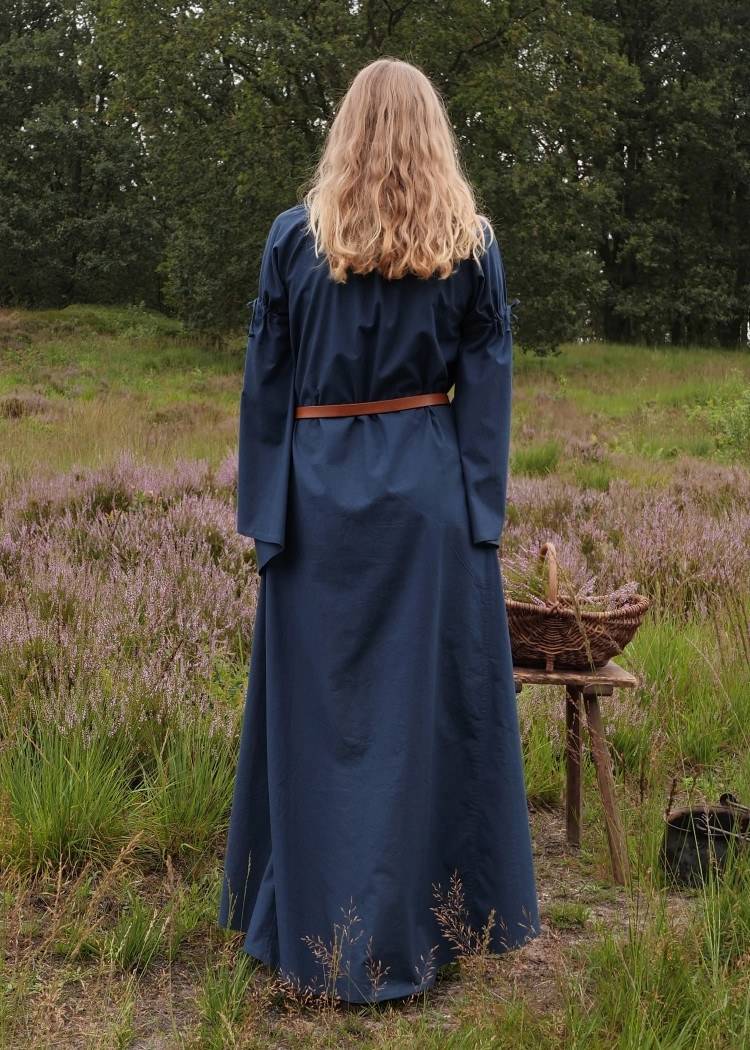 Middeleeuwse Dames Onderjurk in Blauw 12e-13e eeuws (aanbieding)