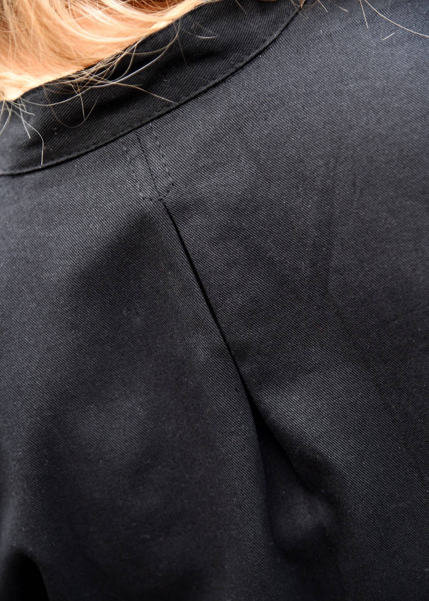 Middeleeuwse blouse, mouwloos, zwart