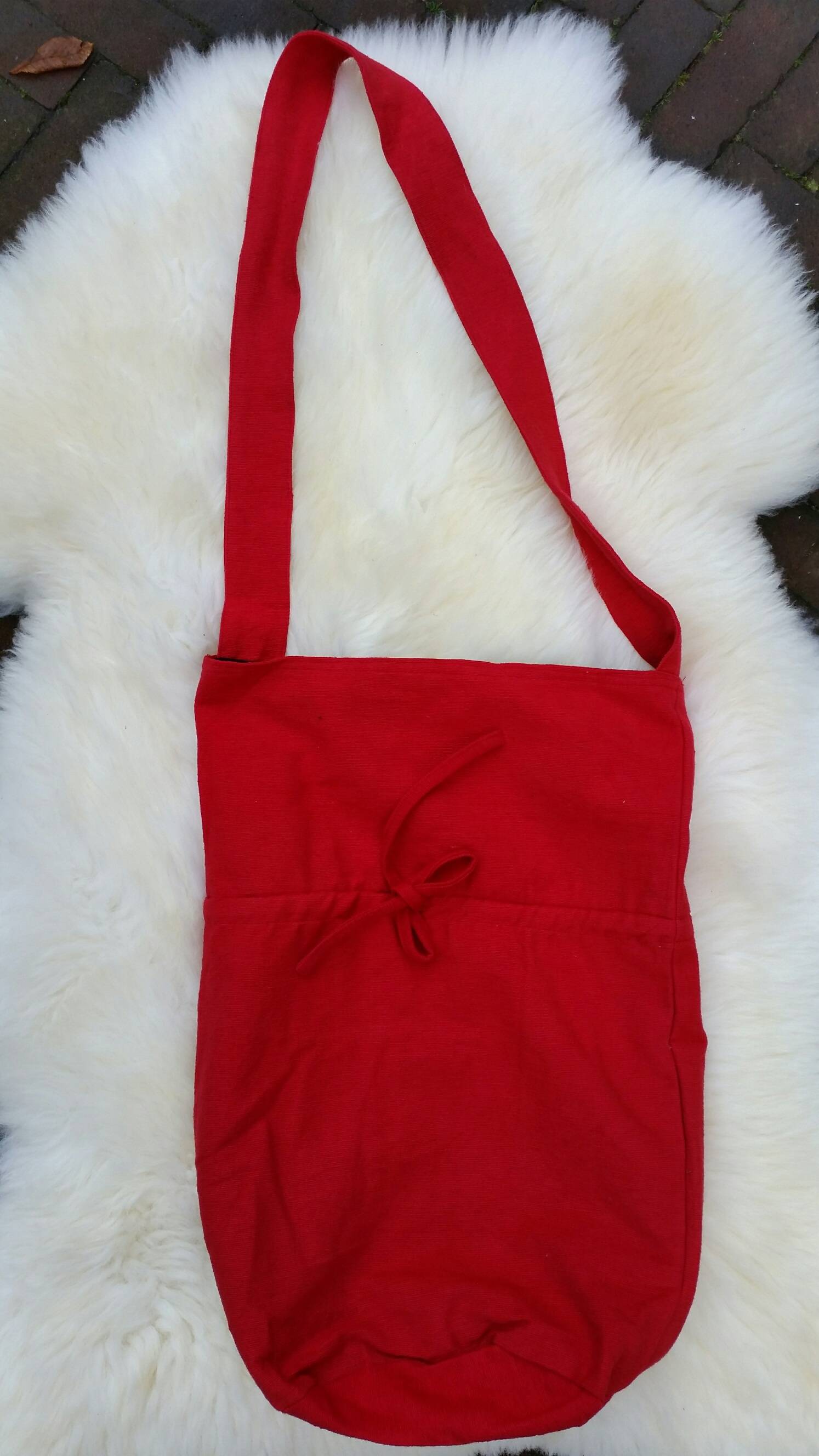 ​​​​​Middeleeuwse Katoenen Draagtas in Rood