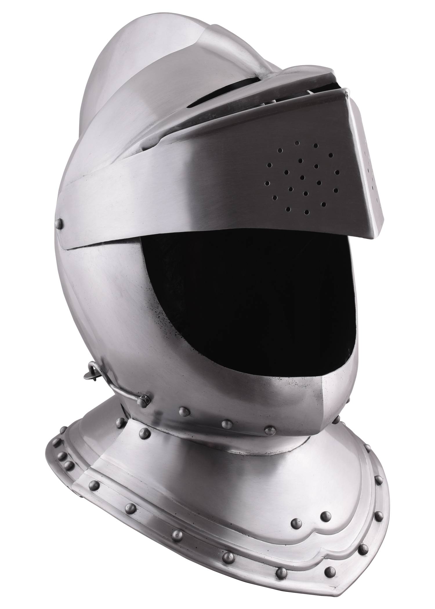 Engelse gesloten helm, laatmiddeleeuws / renaissance helm, 1,6 mm staal