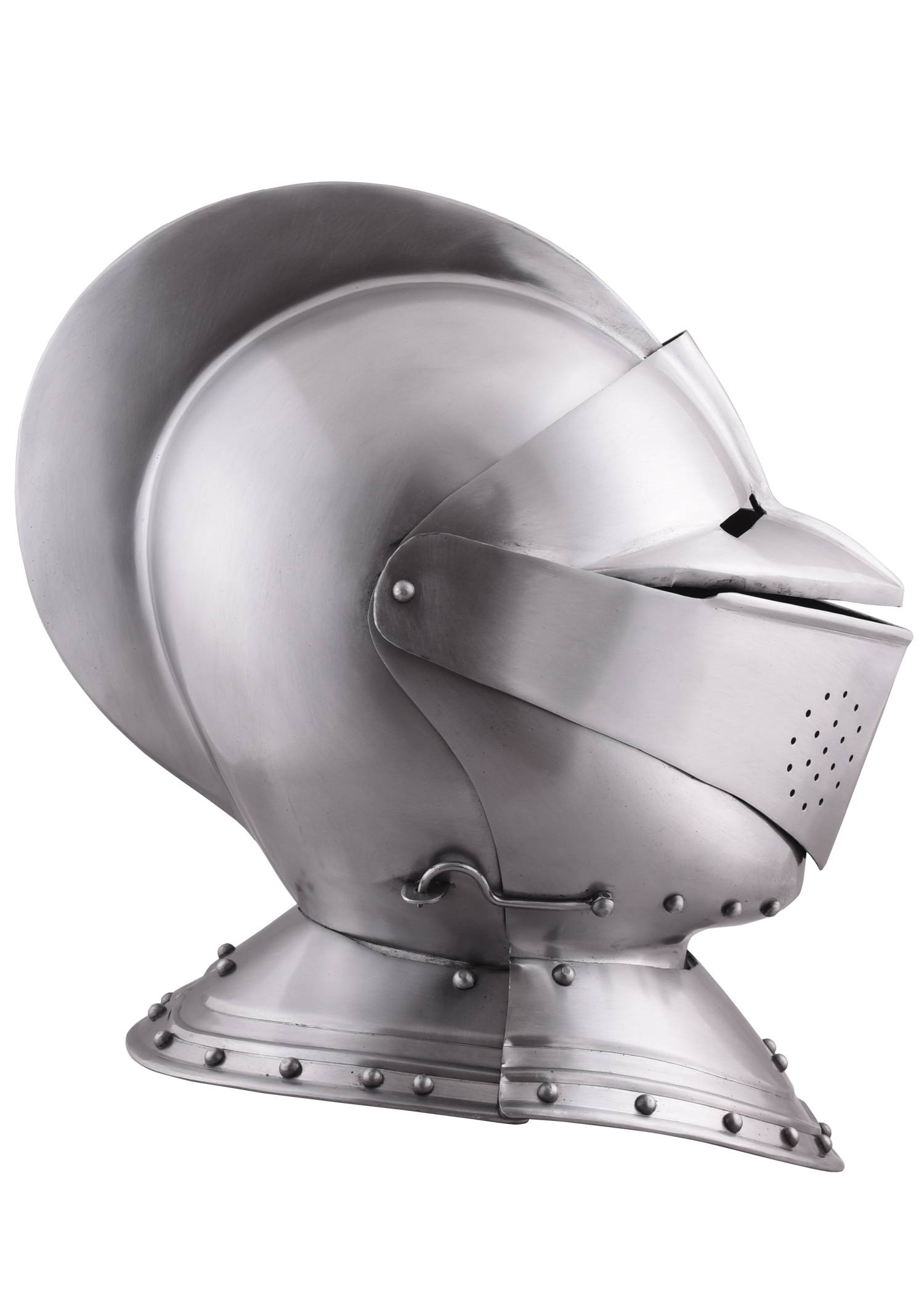 Engelse gesloten helm, laatmiddeleeuws / renaissance helm, 1,6 mm staal