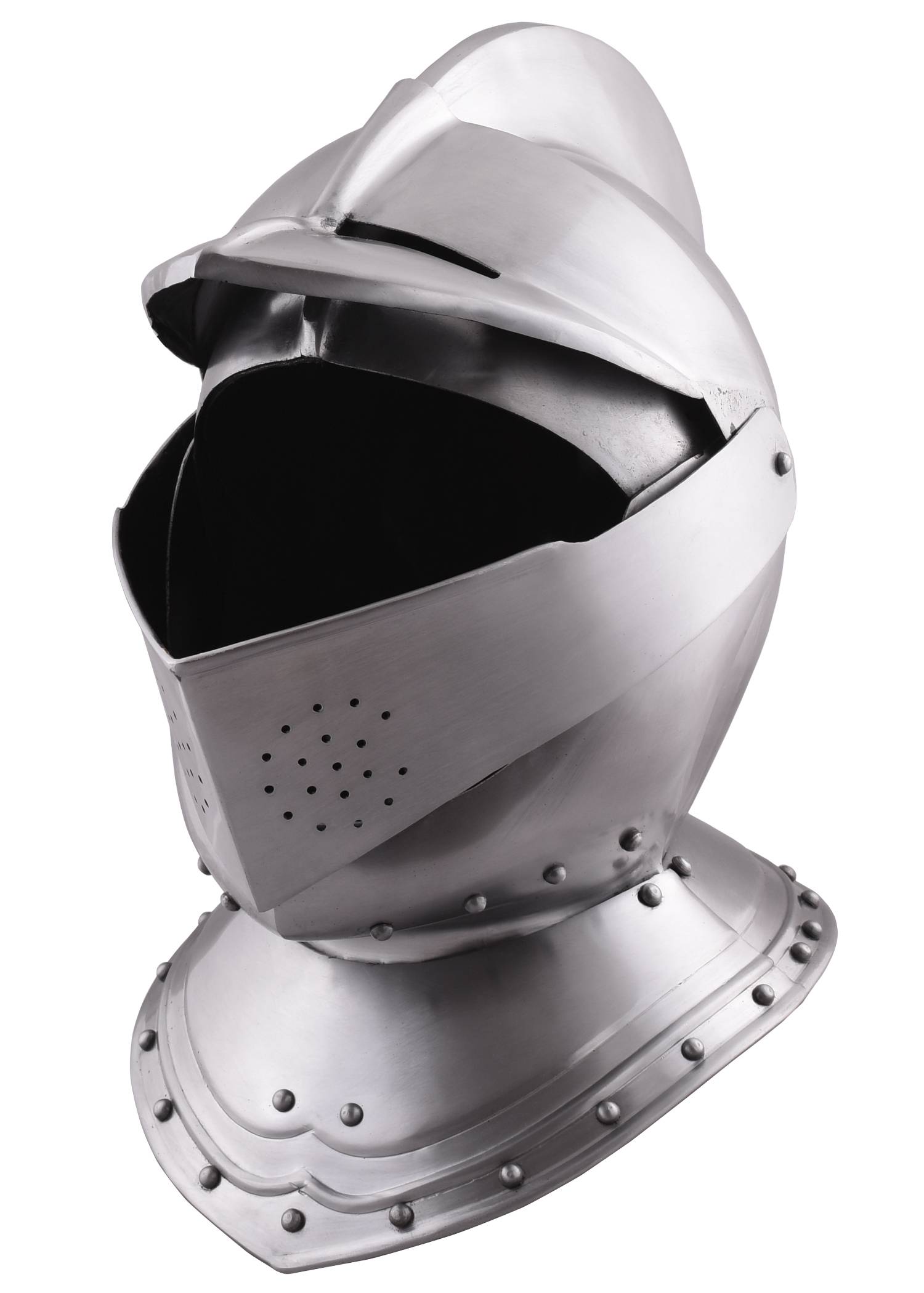 Engelse gesloten helm, laatmiddeleeuws / renaissance helm, 1,6 mm staal