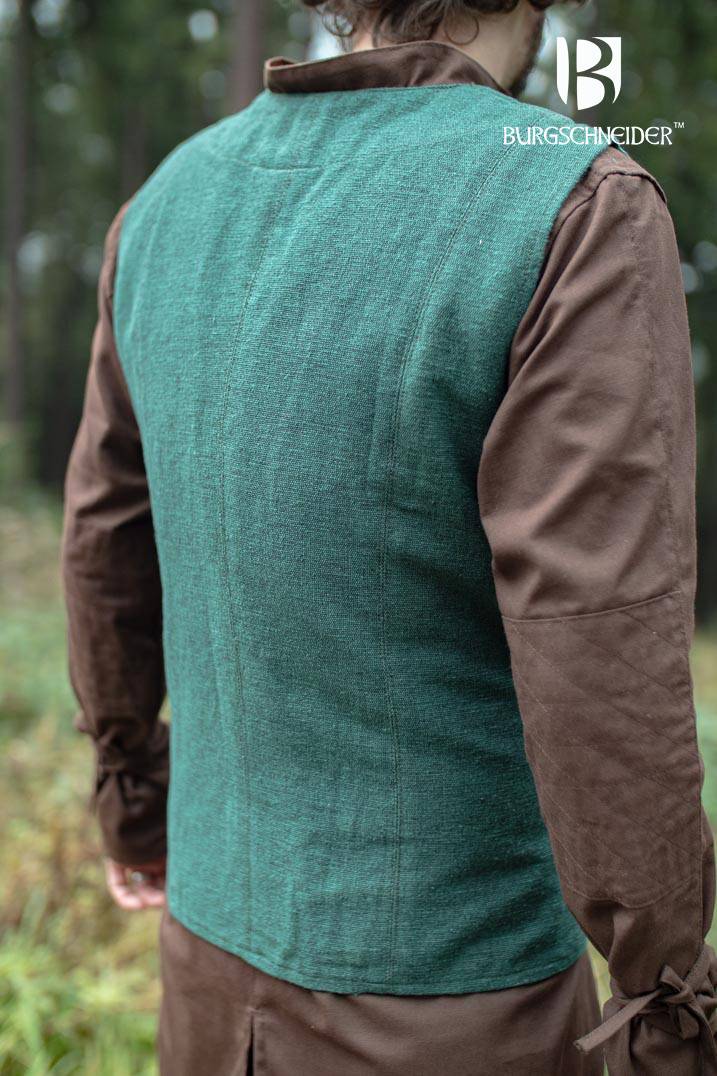 Middeleeuws Gilet-Vest Maron in Groen