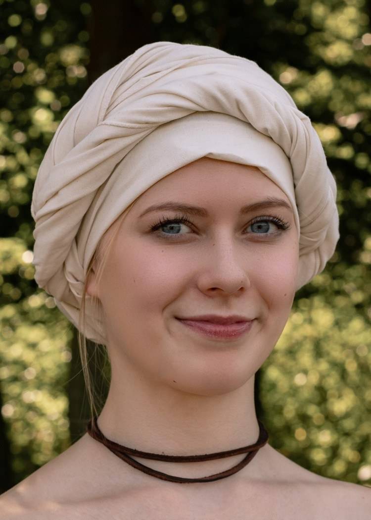 Middeleeuwse Hoofddoek Natuurkleur 13e eeuws
