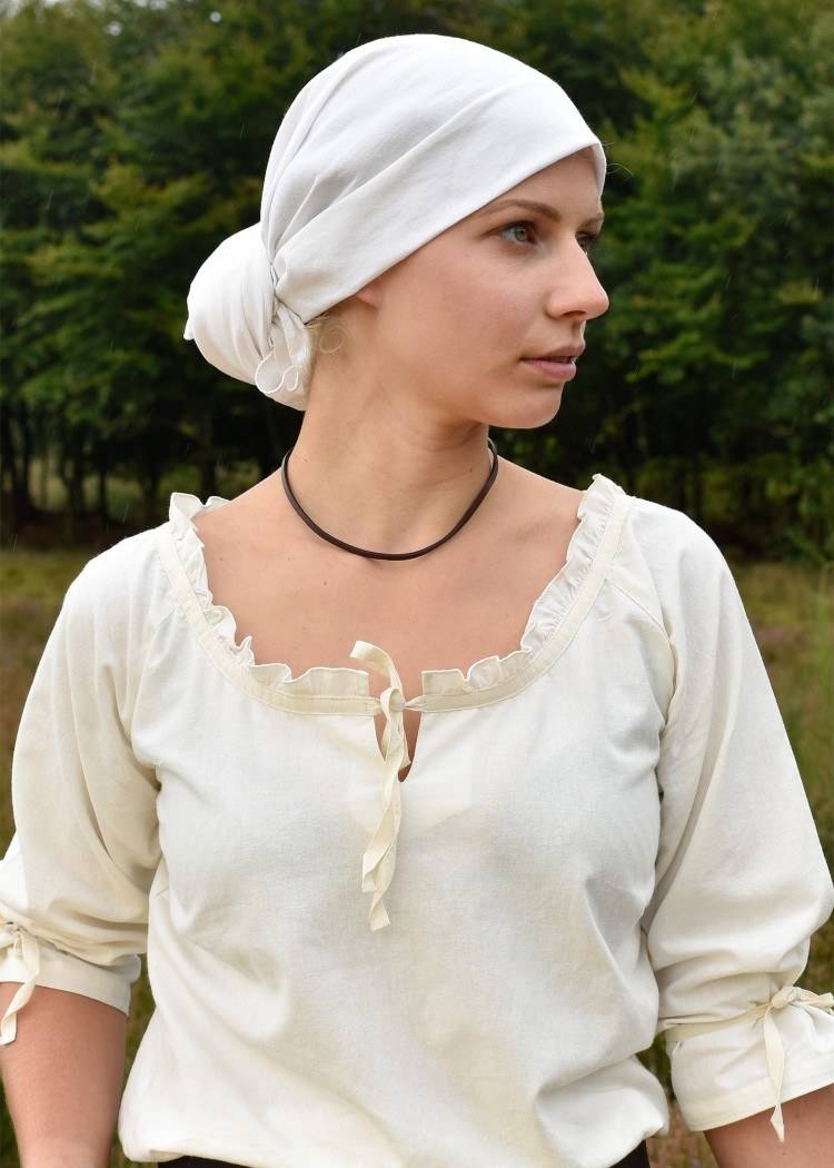 Middeleeuwse Hoofddoek Natuurkleur 13e eeuws