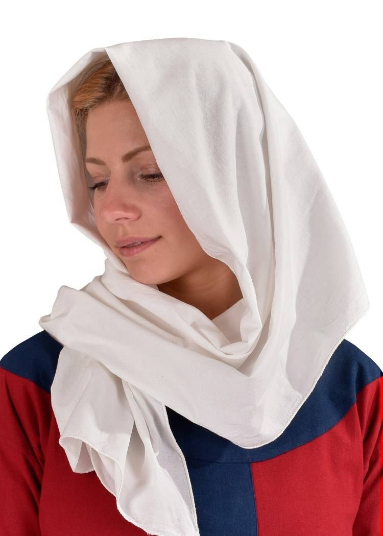 Middeleeuwse Hoofddoek Natuurkleur 13e eeuws