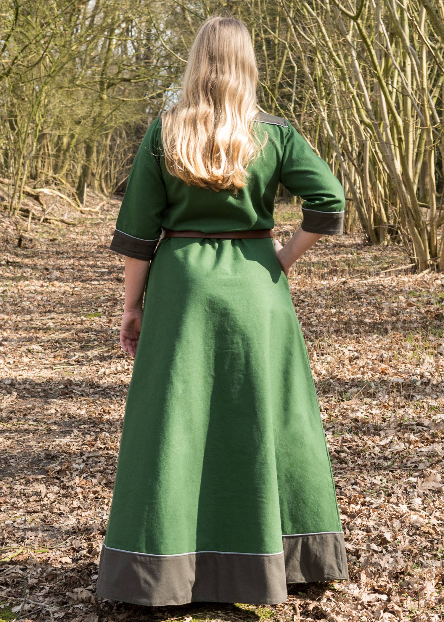 Middeleeuwse Jurk van canvas, groen