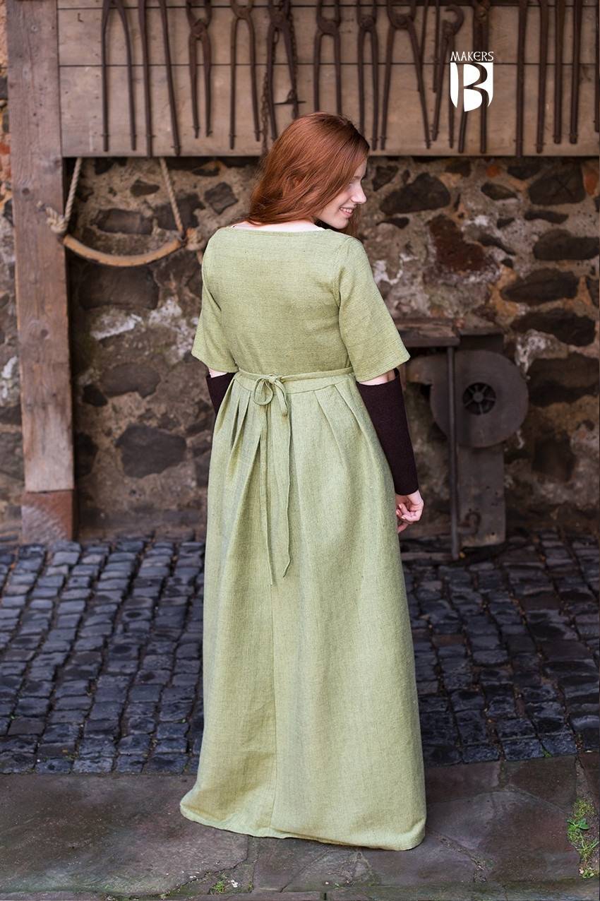 Mittelalter Kleid Frideswinde in Lindgrün