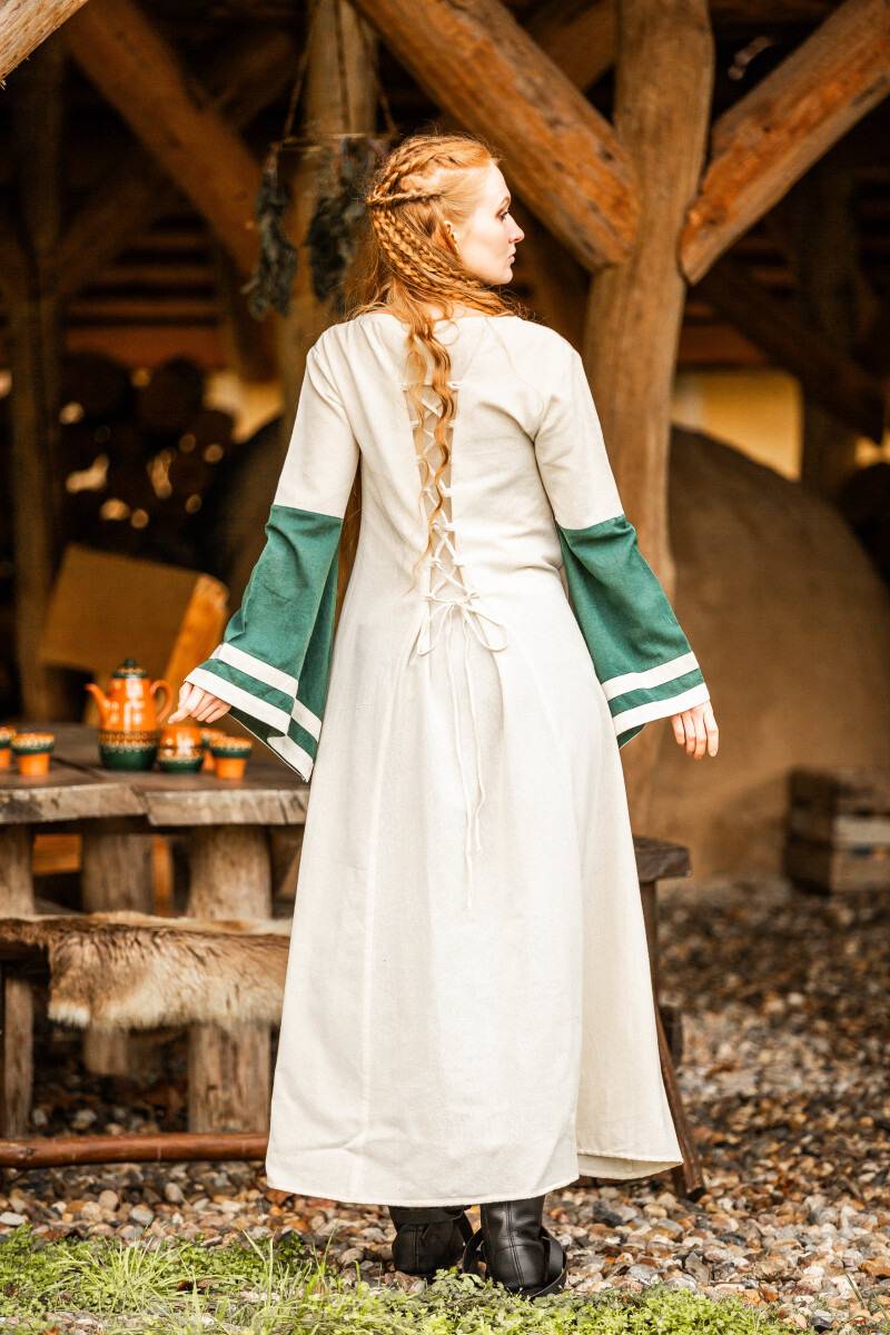 ​Mittelalter Kleid in Natur/Grun
