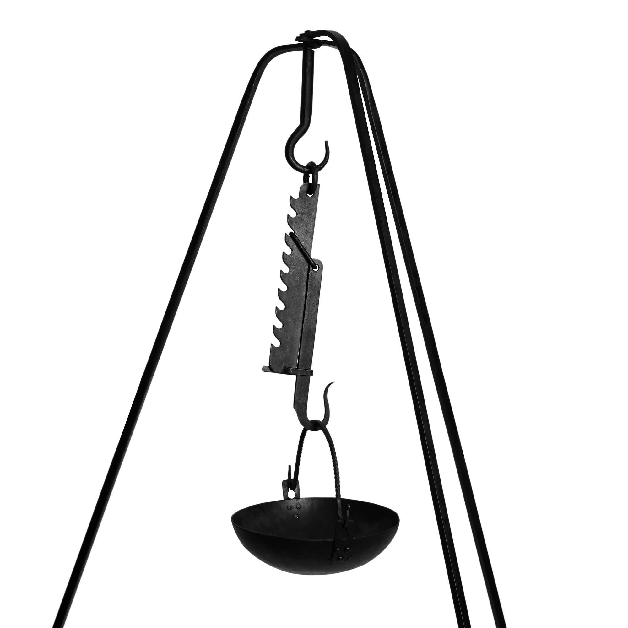 Middeleeuwse Handgesmede Ketelhaak van 30 cm tot 56 cm