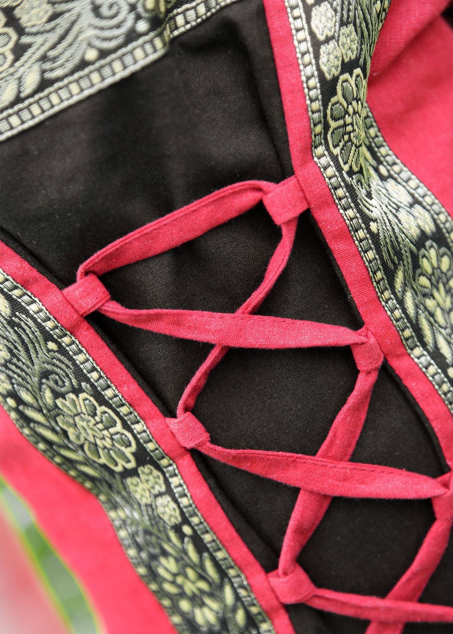 ​Kinder Mittelalterkleid, kurzarm, rot/schwarz