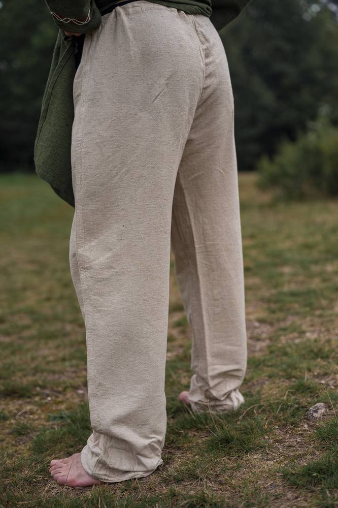 Middeleeuwse Linnen broek in Natuurkleur