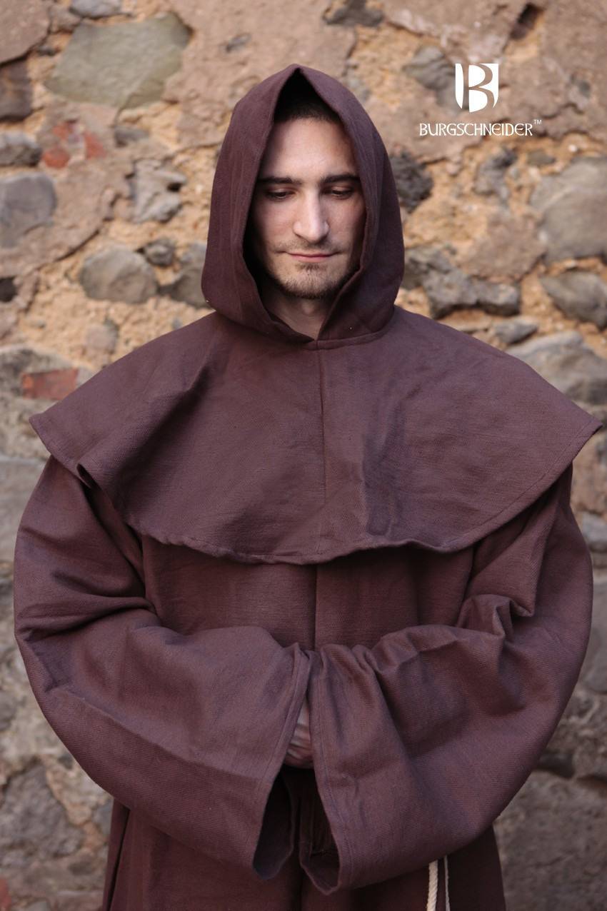 Mittelalter Mönchskutte Franziskus in Braun