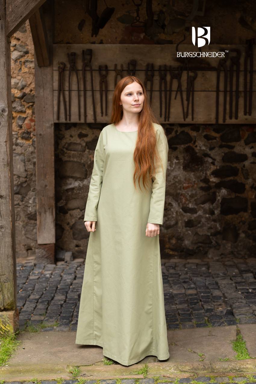 Mittelalter Unterkleid Freya in Frühlingsgrün