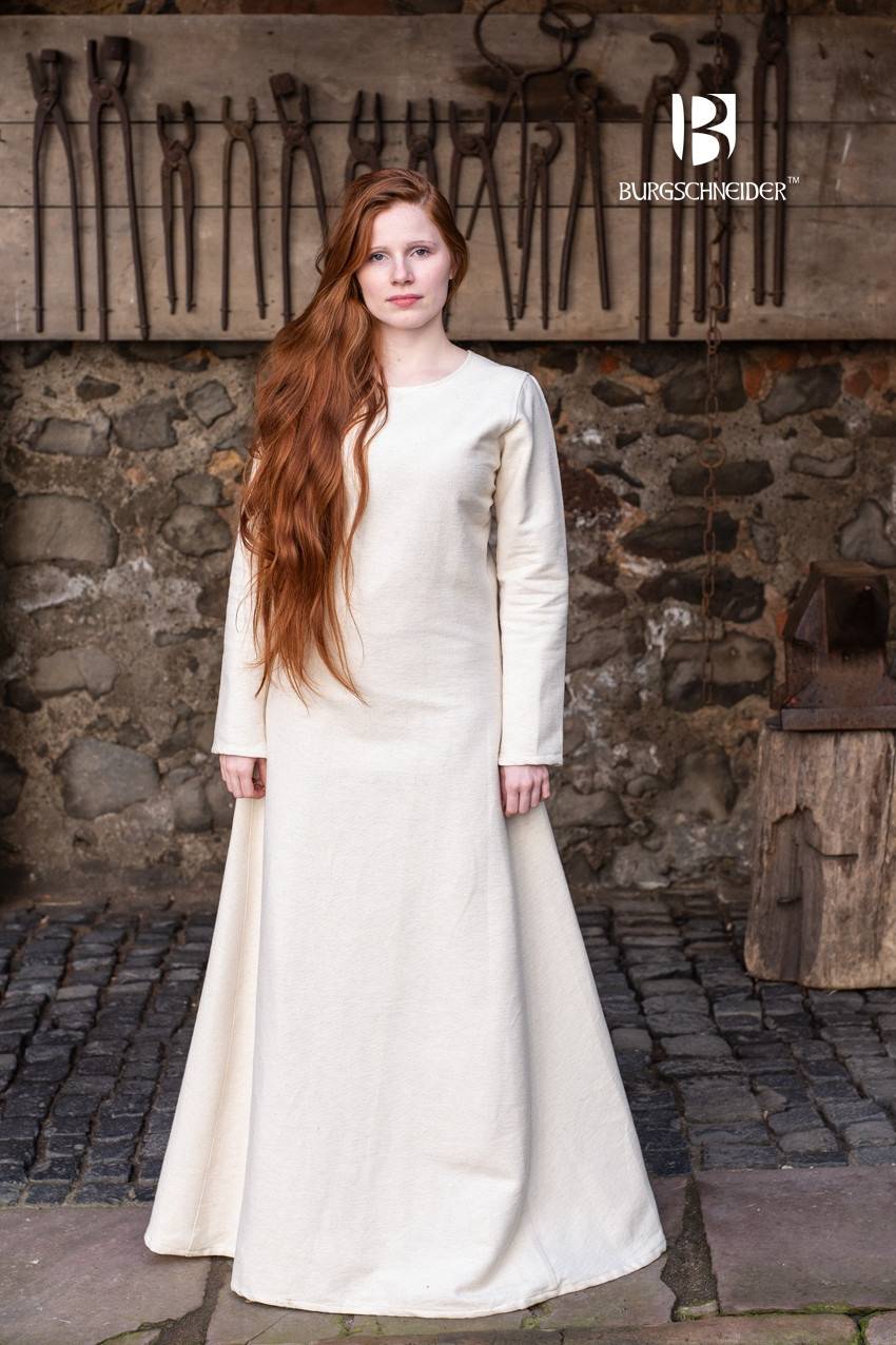Wikinger Winterunterkleid Thora in Natur
