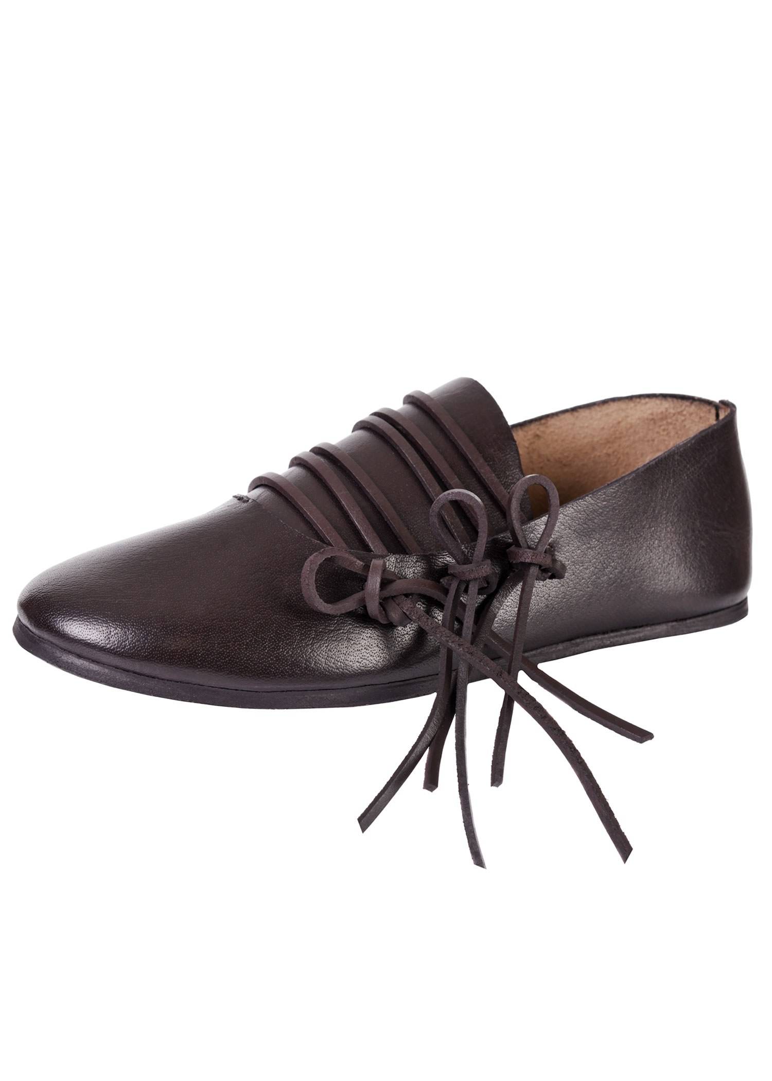 Schnürschuh für Damen, Spätmittelalter, rund 1380 N.Chr.