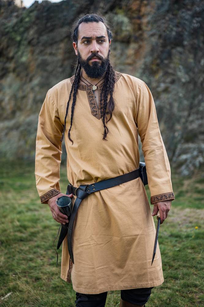 Middeleeuws - Viking Tuniek in Honingbruin