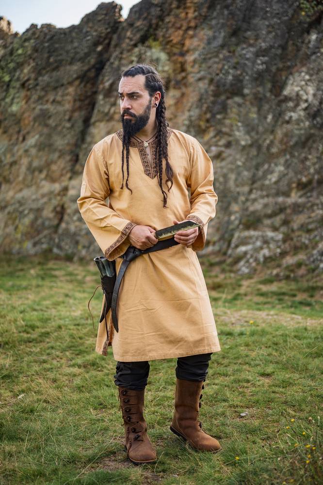 Middeleeuws - Viking Tuniek in Honingbruin