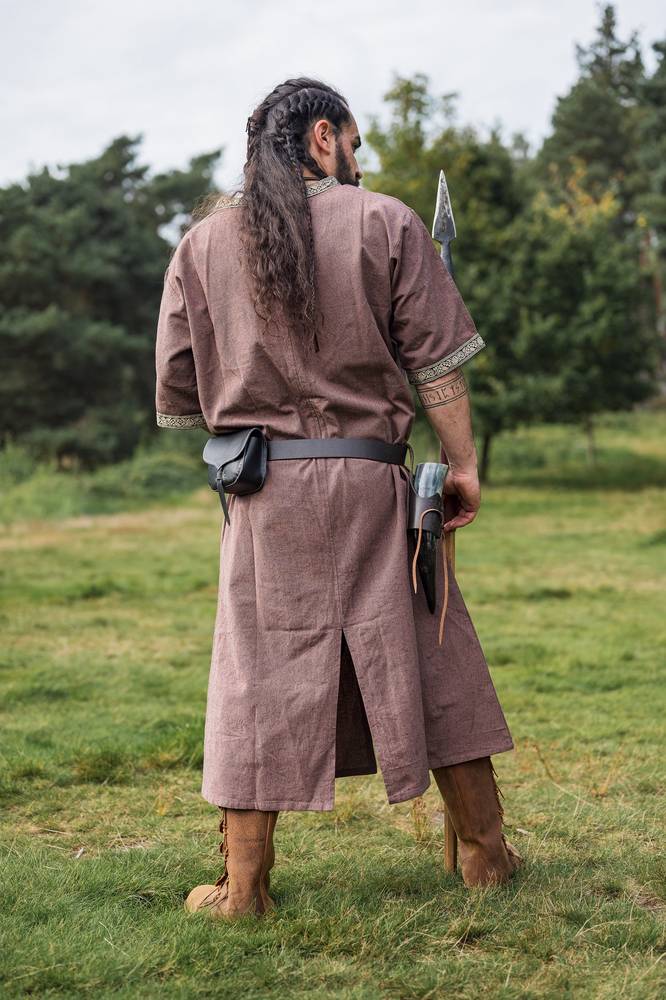 Middeleeuws - Viking Tuniek in Aubergine kleur