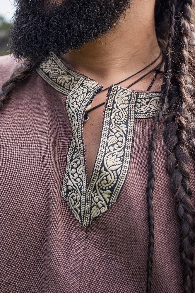 Middeleeuws - Viking Tuniek in Aubergine kleur