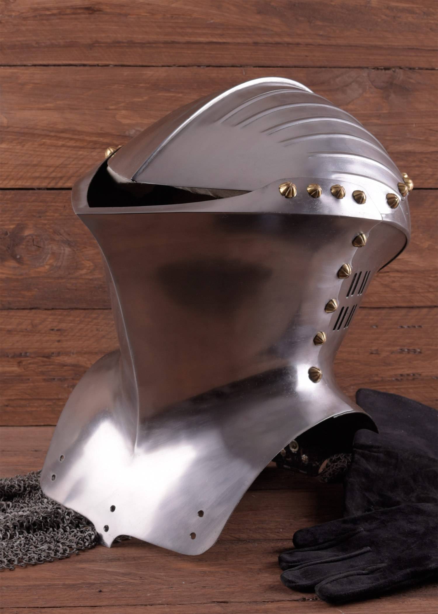 Duitse Steekhelm, rond 1500, 1,6 mm staal