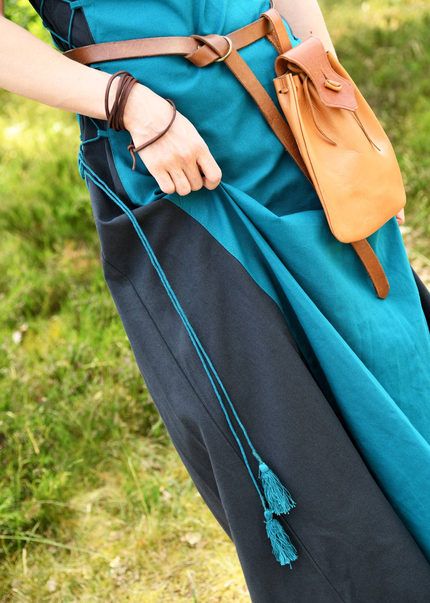Middeleeuwse Overjurk, donkerblauw/blauw