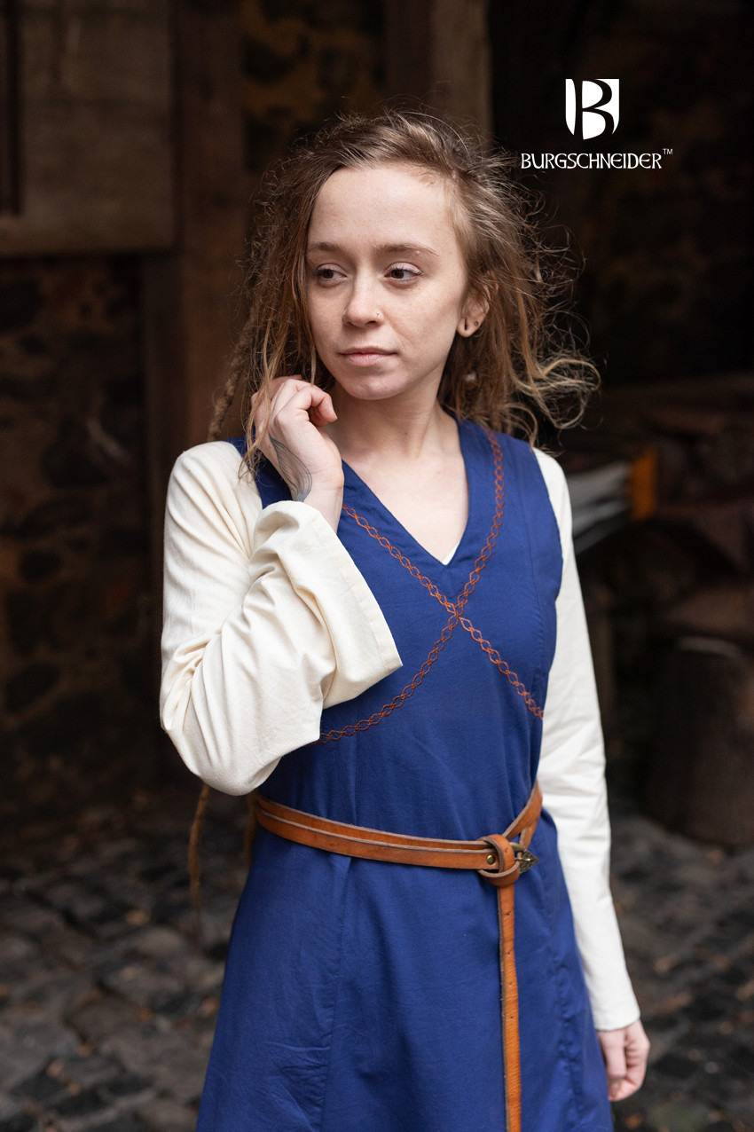 Middeleeuwse jurk Khara in Blauw