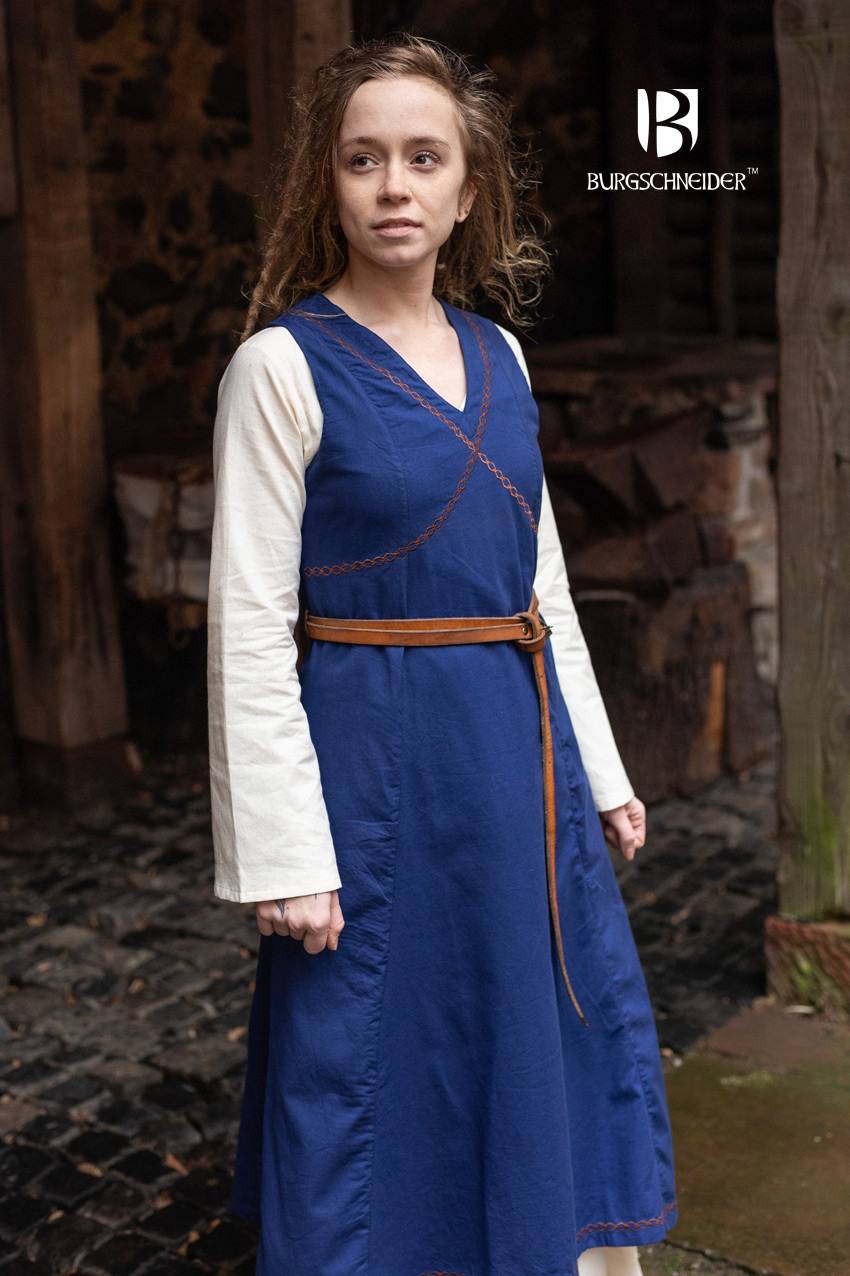 Middeleeuwse jurk Khara in Blauw