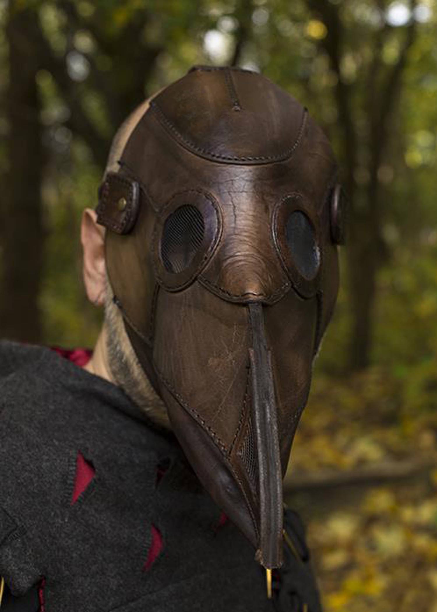 ​Pest Doktor Maske von Braunes oder Schwarzer Leder