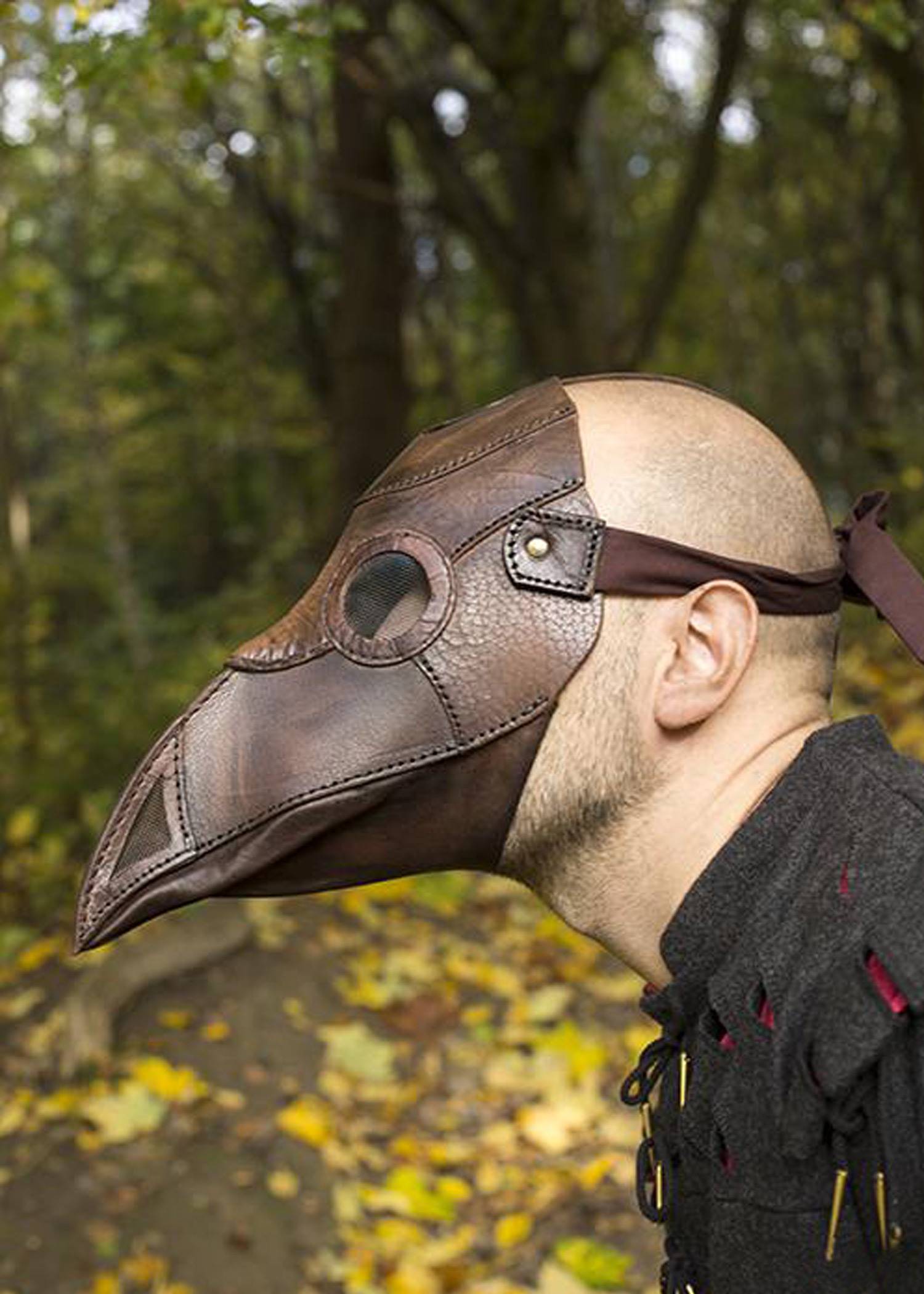 ​Pest Doktor Maske von Braunes oder Schwarzer Leder