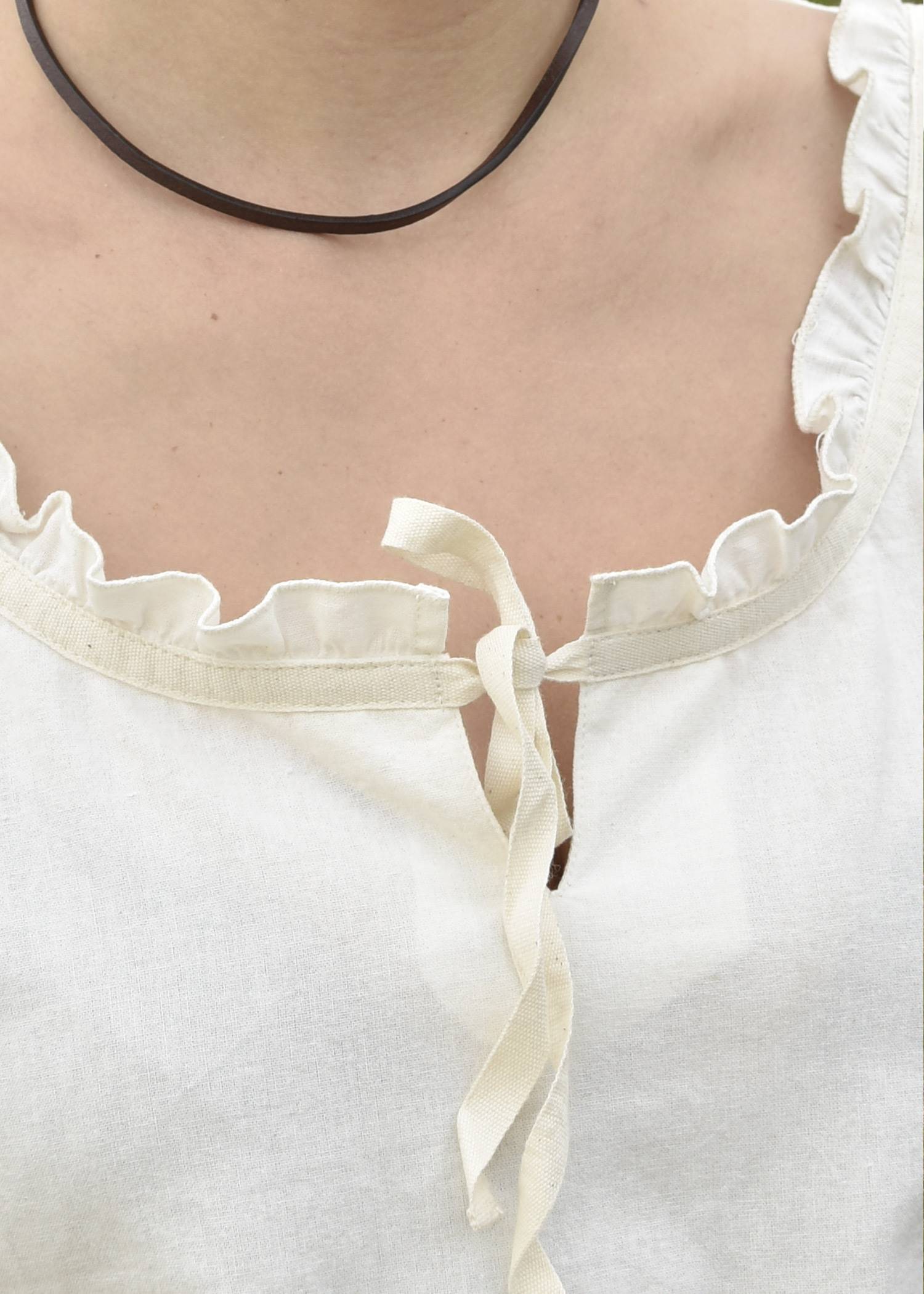 Piratenblouse Jeanne de Belleville met 3/4 mouwen, naturel
