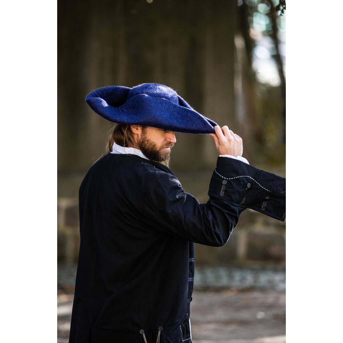 Piraten Hoed Gevilt in Blauw
