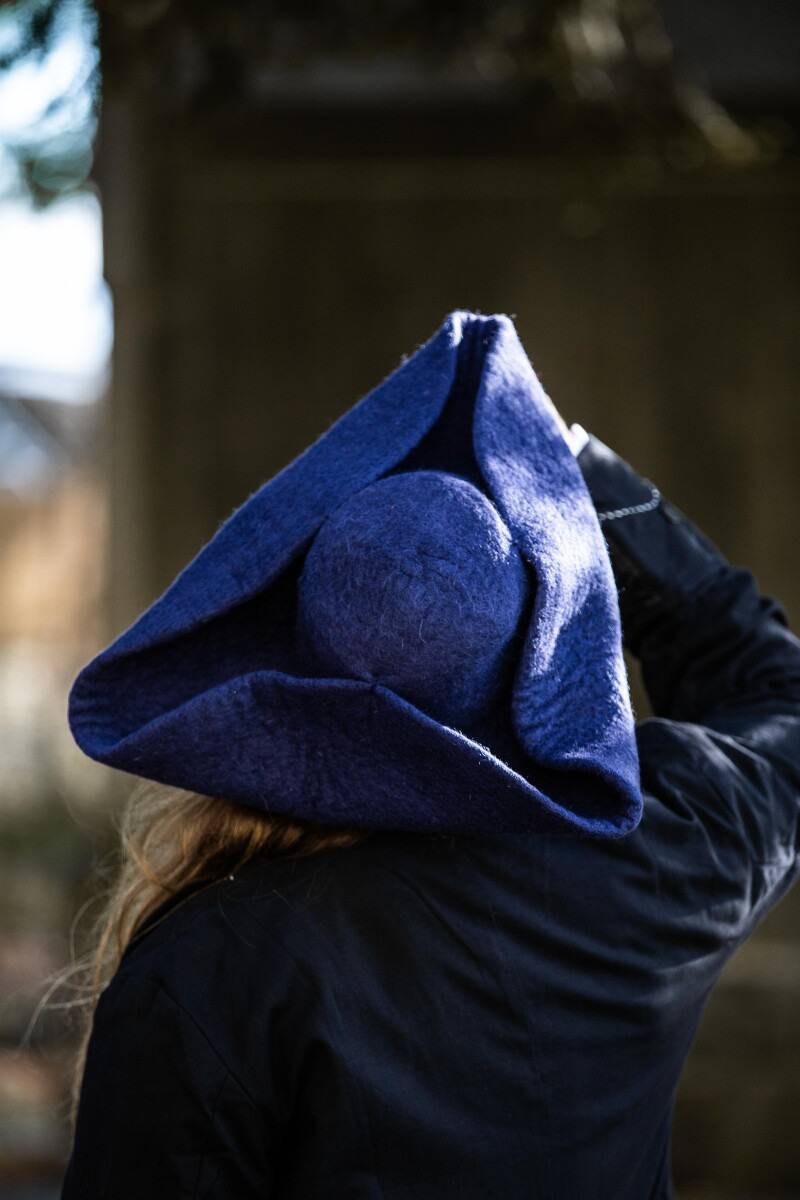 Piraten Hoed Gevilt in Blauw