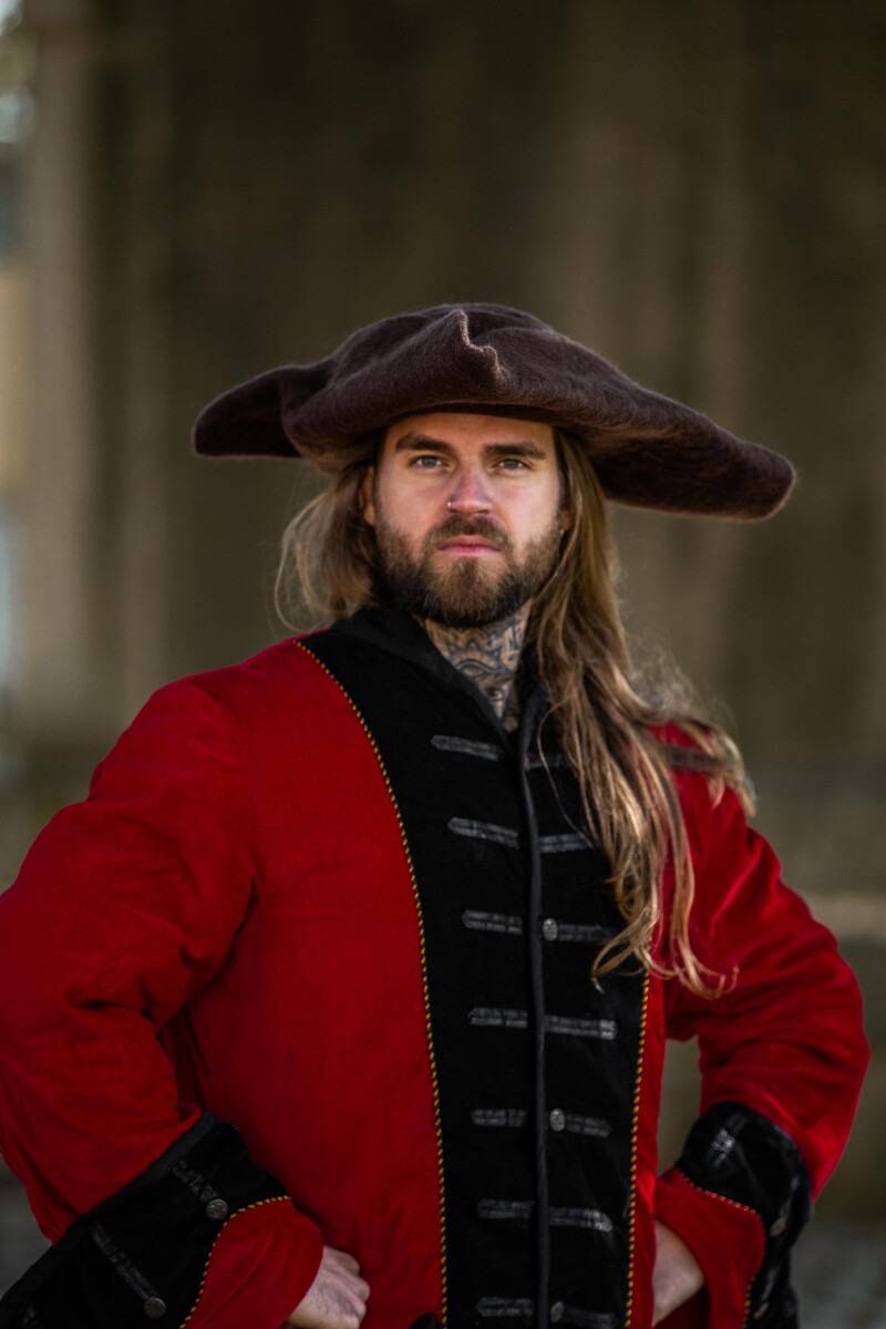 Piraten Hoed Gevilt in Bruin