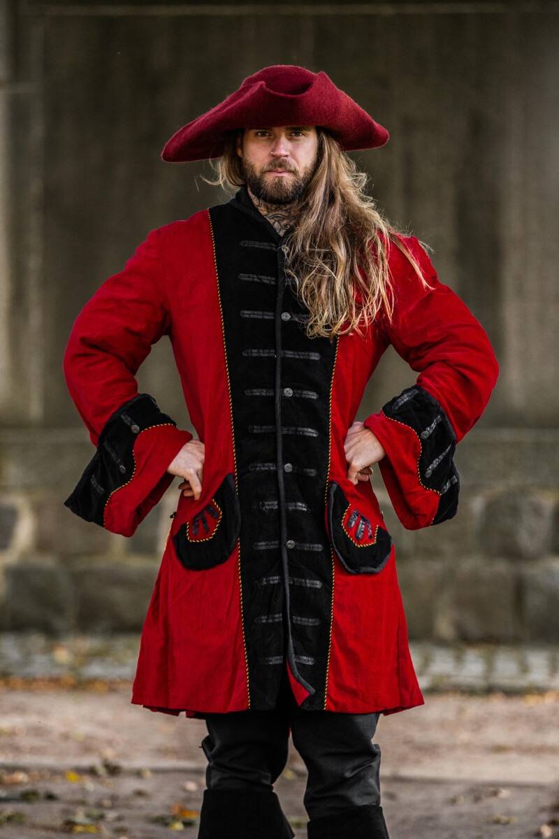 Piraten Hoed Gevilt in Rood