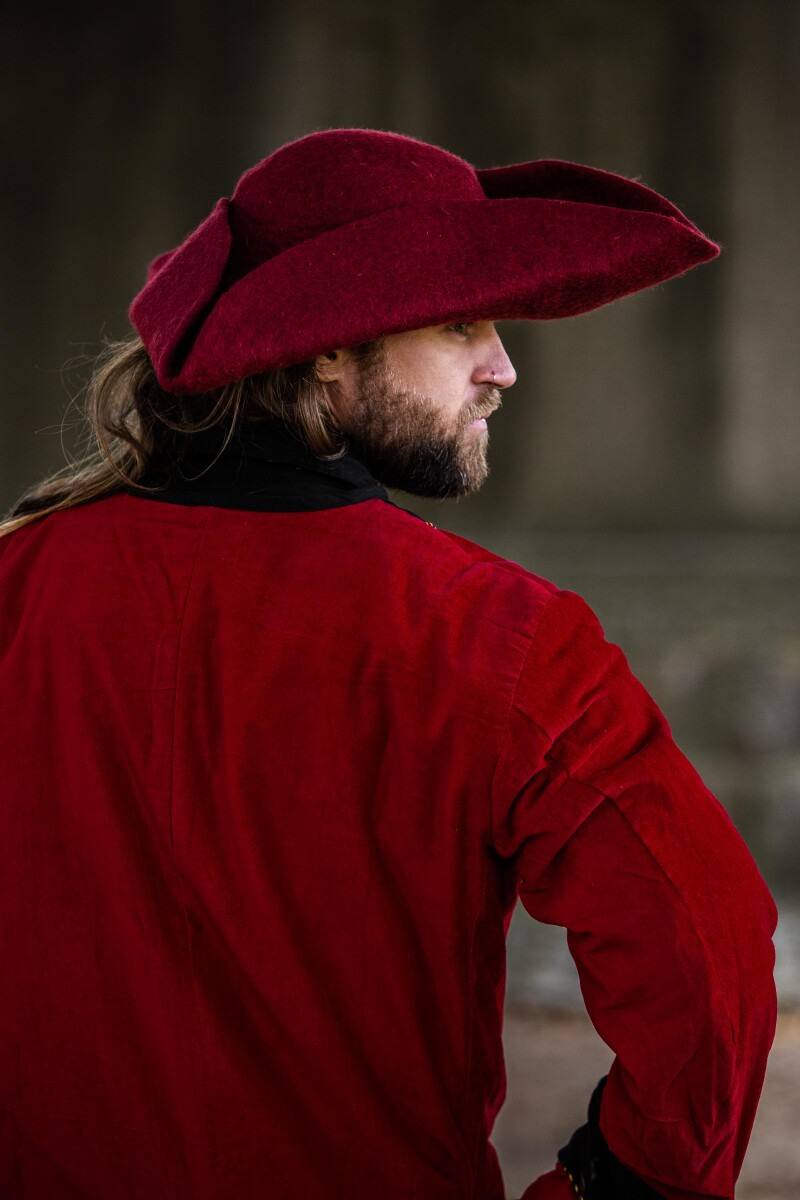 Piraten Hoed Gevilt in Rood