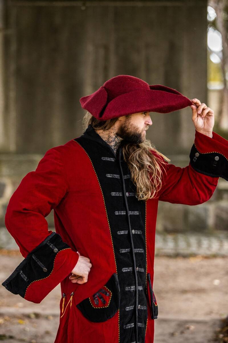 Piraten Hoed Gevilt in Rood