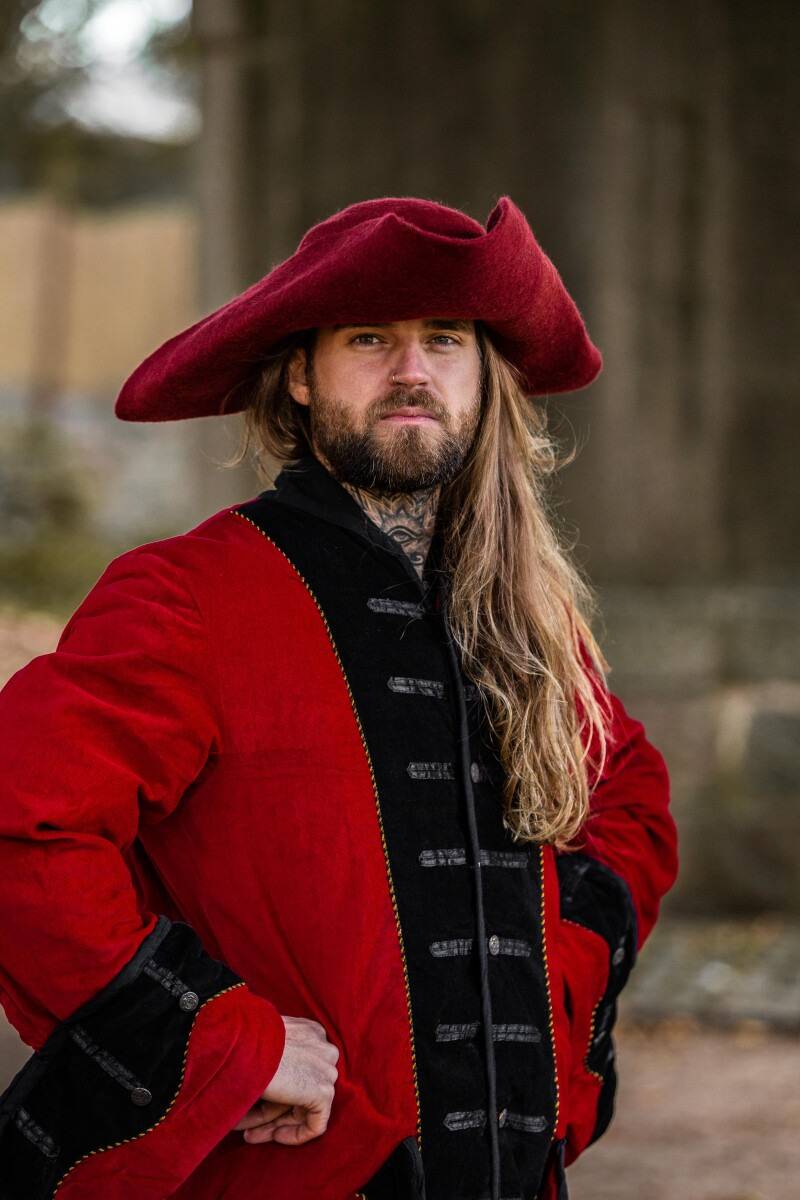 Piraten Hoed Gevilt in Rood