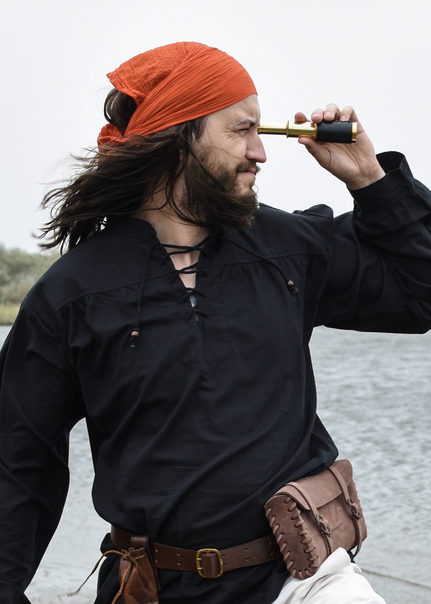 Piratenkijker met leren etui
