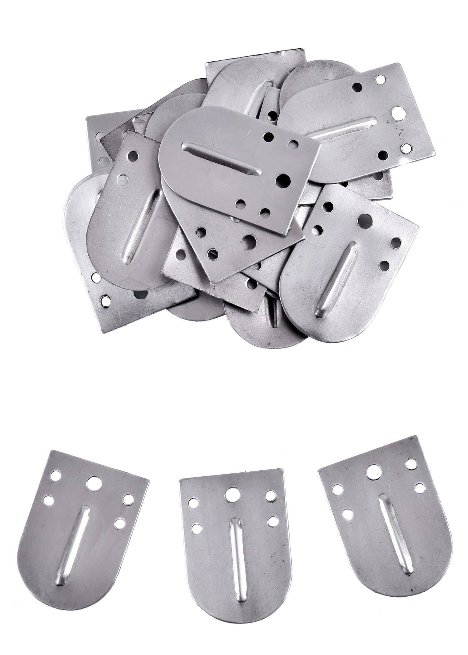 Middeleeuwse stalen gelamelleerde pantserschalen 25 mm x 35 mm met middenrib (25 stuks)
