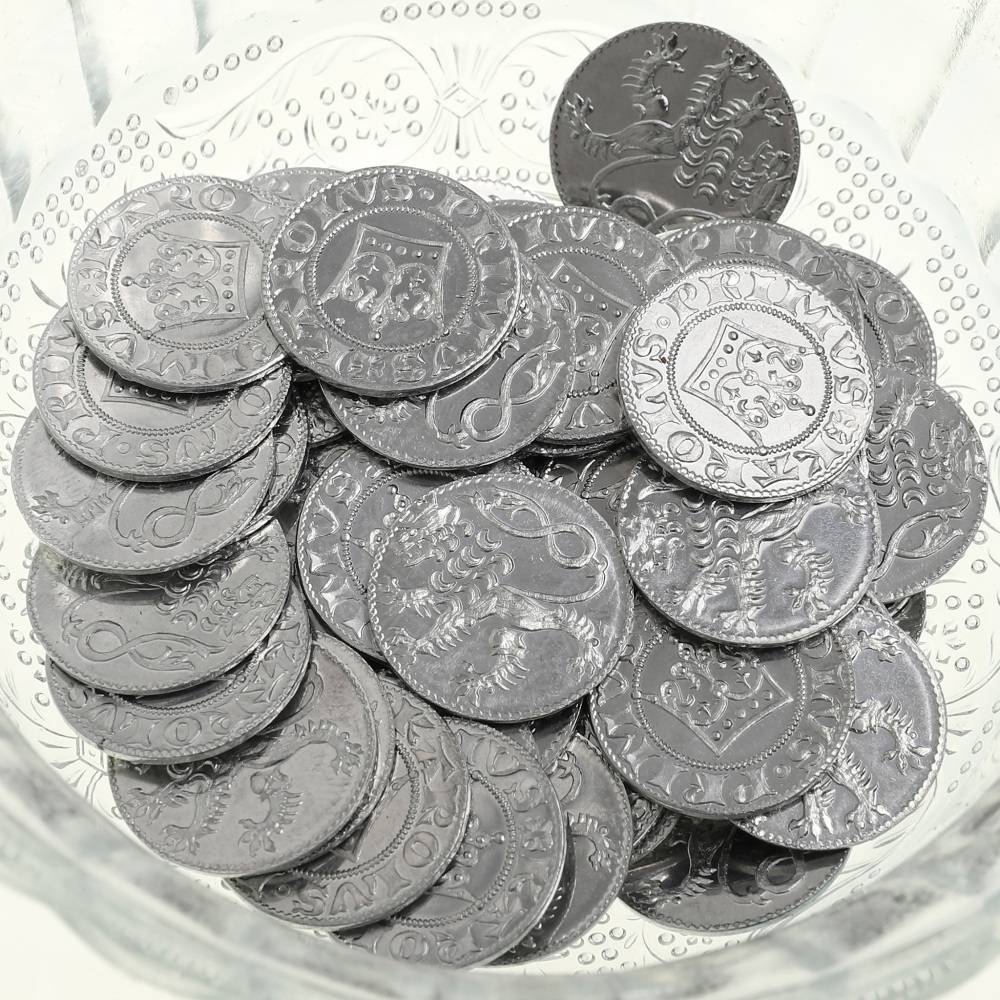 Replica's van de Praagse Groschen van Karel IV - Set van 10 kleine dubbeltjes