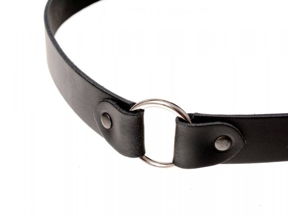 ​Middeleeuwse Ringriem 4 cm breed in Zwart